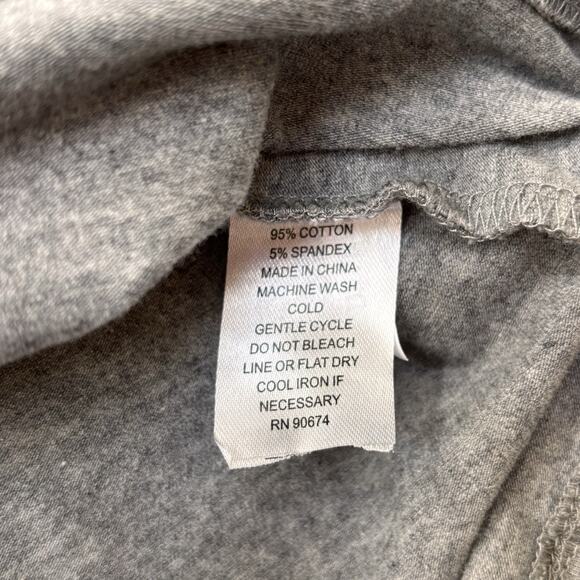 Boston Proper Square Neck 3/4 Sleeve Heather Gray Knit Top Size Medium - Picture 7 of 7